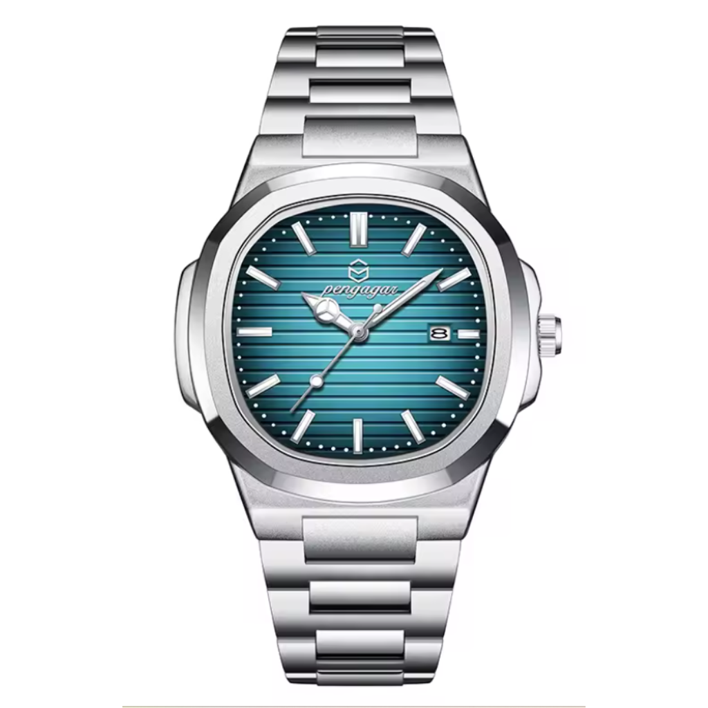 Reloj Pengagar plateado/cara tifani