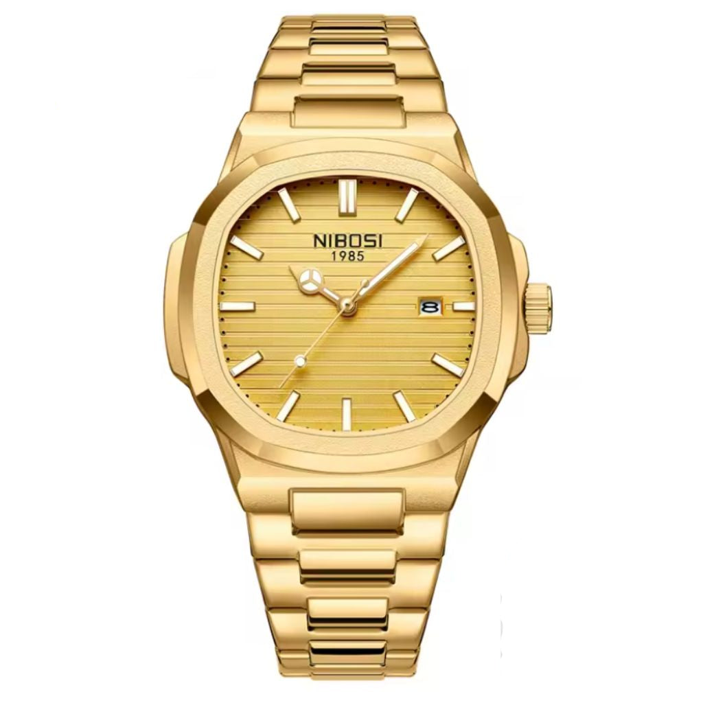 Reloj Nibosi dorado/cara dorada