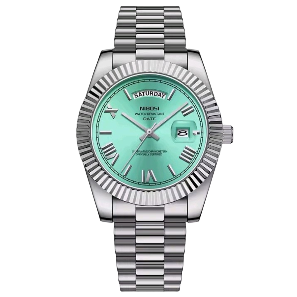 Reloj Nibosi plateado/tifani