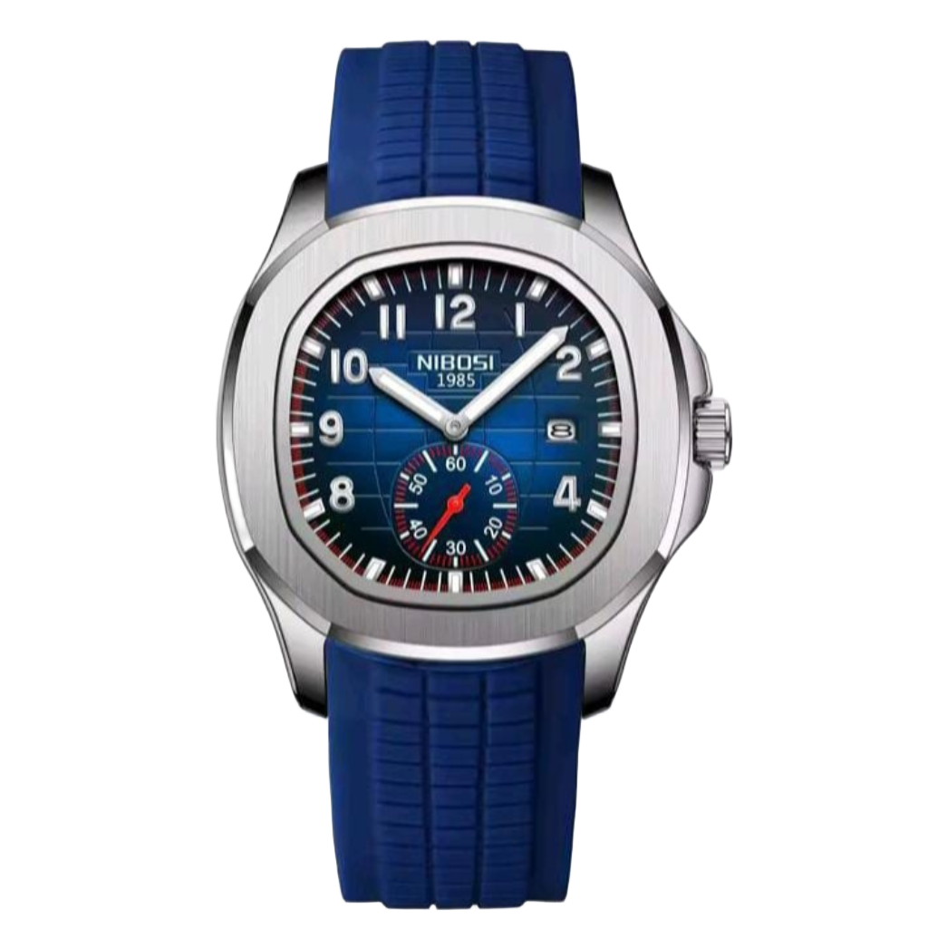 Reloj Nibosi correa silicona azul
